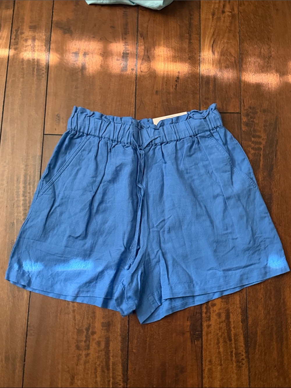 Relaxed Elastic-Waist Women’s Shorts in Blue
